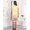imageEkouaer House Dresses for Women with Pockets Button Down Nightgowns Plus Size Moo Moos Mumu Dresses Floral Print S3XLFlower Yellow