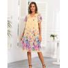 imageEkouaer House Dresses for Women with Pockets Button Down Nightgowns Plus Size Moo Moos Mumu Dresses Floral Print S3XLFlower Yellow