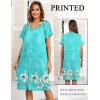 imageEkouaer House Dresses for Women with Pockets Button Down Nightgowns Plus Size Moo Moos Mumu Dresses Floral Print S3XLLight Green Flower