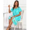 imageEkouaer House Dresses for Women with Pockets Button Down Nightgowns Plus Size Moo Moos Mumu Dresses Floral Print S3XLLight Green Flower