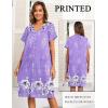 imageEkouaer House Dresses for Women with Pockets Button Down Nightgowns Plus Size Moo Moos Mumu Dresses Floral Print S3XLLilac Flower