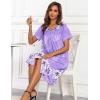 imageEkouaer House Dresses for Women with Pockets Button Down Nightgowns Plus Size Moo Moos Mumu Dresses Floral Print S3XLLilac Flower