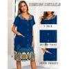 imageEkouaer House Dresses for Women with Pockets Button Down Nightgowns Plus Size Moo Moos Mumu Dresses Floral Print S3XLMandola