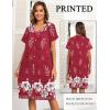 imageEkouaer House Dresses for Women with Pockets Button Down Nightgowns Plus Size Moo Moos Mumu Dresses Floral Print S3XLRed Flower