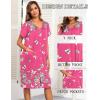 imageEkouaer House Dresses for Women with Pockets Button Down Nightgowns Plus Size Moo Moos Mumu Dresses Floral Print S3XLWhite Butterflies