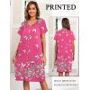 imageEkouaer House Dresses for Women with Pockets Button Down Nightgowns Plus Size Moo Moos Mumu Dresses Floral Print S3XLWhite Butterflies
