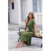 imageEkouaer Long Nightgowns for Women Button Night Gowns Short Sleeve Sleepwear Full Length Sleep Shirts With Pockets S3XLArmy Green
