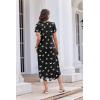imageEkouaer Long Nightgowns for Women Button Night Gowns Short Sleeve Sleepwear Full Length Sleep Shirts With Pockets S3XLButterfly