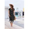 imageEkouaer Long Nightgowns for Women Button Night Gowns Short Sleeve Sleepwear Full Length Sleep Shirts With Pockets S3XLButterfly