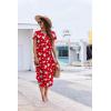 imageEkouaer Long Nightgowns for Women Button Night Gowns Short Sleeve Sleepwear Full Length Sleep Shirts With Pockets S3XLChristmas Elk