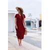 imageEkouaer Long Nightgowns for Women Button Night Gowns Short Sleeve Sleepwear Full Length Sleep Shirts With Pockets S3XLGrid
