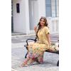 imageEkouaer Long Nightgowns for Women Button Night Gowns Short Sleeve Sleepwear Full Length Sleep Shirts With Pockets S3XLRose Red Flower
