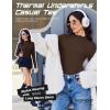 imageEkouaer Long Sleeve Shirts for Women 3 Pack Mock Neck Thermal Tops Basic Undershirt Casual Basic TeeBlackBrownYellow
