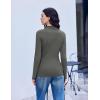 imageEkouaer Long Sleeve Shirts for Women 3 Pack Mock Neck Thermal Tops Basic Undershirt Casual Basic TeeBlackWhiteDark Grey
