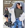 imageEkouaer Long Sleeve Shirts for Women 3 Pack Mock Neck Thermal Tops Basic Undershirt Casual Basic TeeBlackWhiteDark Grey