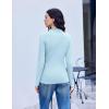 imageEkouaer Long Sleeve Shirts for Women 3 Pack Mock Neck Thermal Tops Basic Undershirt Casual Basic TeeBlackWhiteLight Blue