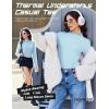 imageEkouaer Long Sleeve Shirts for Women 3 Pack Mock Neck Thermal Tops Basic Undershirt Casual Basic TeeBlackWhiteLight Blue