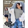 imageEkouaer Long Sleeve Shirts for Women 3 Pack Mock Neck Thermal Tops Basic Undershirt Casual Basic TeeBlackWhiteLight Grey