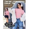 imageEkouaer Long Sleeve Shirts for Women 3 Pack Mock Neck Thermal Tops Basic Undershirt Casual Basic TeeBlackWhitePink