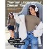 imageEkouaer Long Sleeve Shirts for Women 3 Pack Mock Neck Thermal Tops Basic Undershirt Casual Basic TeeBlackWhiteTea Grey