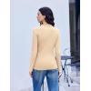 imageEkouaer Long Sleeve Shirts for Women 3 Pack Mock Neck Thermal Tops Basic Undershirt Casual Basic TeeBlackWhiteYellow