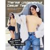 imageEkouaer Long Sleeve Shirts for Women 3 Pack Mock Neck Thermal Tops Basic Undershirt Casual Basic TeeWine RedWhiteYellow