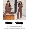 imageEkouaer Lounge Sets for Women Long Sleeve Pajamas Fall Loungewear Soft Comfy Pjs Two Piece Travel Outfits SetBrown