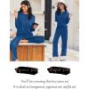 imageEkouaer Lounge Sets for Women Long Sleeve Pajamas Fall Loungewear Soft Comfy Pjs Two Piece Travel Outfits SetDark Blue