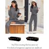 imageEkouaer Lounge Sets for Women Long Sleeve Pajamas Fall Loungewear Soft Comfy Pjs Two Piece Travel Outfits SetDark Gray