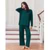 imageEkouaer Lounge Sets for Women Long Sleeve Pajamas Fall Loungewear Soft Comfy Pjs Two Piece Travel Outfits SetGreen