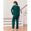imageEkouaer Lounge Sets for Women Long Sleeve Pajamas Fall Loungewear Soft Comfy Pjs Two Piece Travel Outfits SetGreen