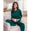 imageEkouaer Lounge Sets for Women Long Sleeve Pajamas Fall Loungewear Soft Comfy Pjs Two Piece Travel Outfits SetGreen