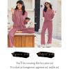 imageEkouaer Lounge Sets for Women Long Sleeve Pajamas Fall Loungewear Soft Comfy Pjs Two Piece Travel Outfits SetOld Rose