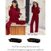 imageEkouaer Lounge Sets for Women Long Sleeve Pajamas Fall Loungewear Soft Comfy Pjs Two Piece Travel Outfits SetWine Red