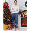 imageEkouaer Mens Pajama Pants Lightweight Loungewear Comfy Jogger Sleep Pant Long Pj Bottoms with Drawstring ampamp Pockets2 Packnavyred Plaid