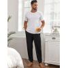 imageEkouaer Mens Pajama Pants Lightweight Loungewear Comfy Jogger Sleep Pant Long Pj Bottoms with Drawstring ampamp PocketsBlack