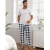 imageEkouaer Mens Pajama Pants Lightweight Loungewear Comfy Jogger Sleep Pant Long Pj Bottoms with Drawstring ampamp PocketsBlack Plaid