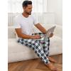 imageEkouaer Mens Pajama Pants Lightweight Loungewear Comfy Jogger Sleep Pant Long Pj Bottoms with Drawstring ampamp PocketsBlack Plaid