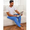 imageEkouaer Mens Pajama Pants Lightweight Loungewear Comfy Jogger Sleep Pant Long Pj Bottoms with Drawstring ampamp PocketsBlue