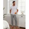 imageEkouaer Mens Pajama Pants Lightweight Loungewear Comfy Jogger Sleep Pant Long Pj Bottoms with Drawstring ampamp PocketsGrey