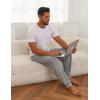 imageEkouaer Mens Pajama Pants Lightweight Loungewear Comfy Jogger Sleep Pant Long Pj Bottoms with Drawstring ampamp PocketsGrey