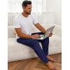 imageEkouaer Mens Pajama Pants Lightweight Loungewear Comfy Jogger Sleep Pant Long Pj Bottoms with Drawstring ampamp PocketsNavy Blue