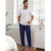 imageEkouaer Mens Pajama Pants Lightweight Loungewear Comfy Jogger Sleep Pant Long Pj Bottoms with Drawstring ampamp PocketsNavy Blue