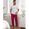 imageEkouaer Mens Pajama Pants Lightweight Loungewear Comfy Jogger Sleep Pant Long Pj Bottoms with Drawstring ampamp PocketsRed