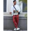 imageEkouaer Mens Pajama Pants Lightweight Loungewear Comfy Jogger Sleep Pant Long Pj Bottoms with Drawstring ampamp PocketsRed Plaid