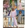 imageEkouaer Moo Moos for Women 34 Sleeve Long Nightgowns House Dresses with Pocket S3XLBlue Flower