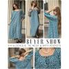 imageEkouaer Moo Moos for Women 34 Sleeve Long Nightgowns House Dresses with Pocket S3XLBlue White Flower