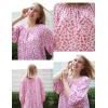 imageEkouaer Moo Moos for Women 34 Sleeve Long Nightgowns House Dresses with Pocket S3XLPink Flower