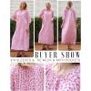 imageEkouaer Moo Moos for Women 34 Sleeve Long Nightgowns House Dresses with Pocket S3XLPink Flower