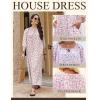 imageEkouaer Moo Moos for Women 34 Sleeve Long Nightgowns House Dresses with Pocket S3XLPink White Flower
